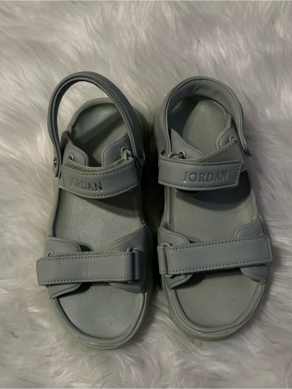 Jordan Women Grey Green with Adjustable Strap Sandals